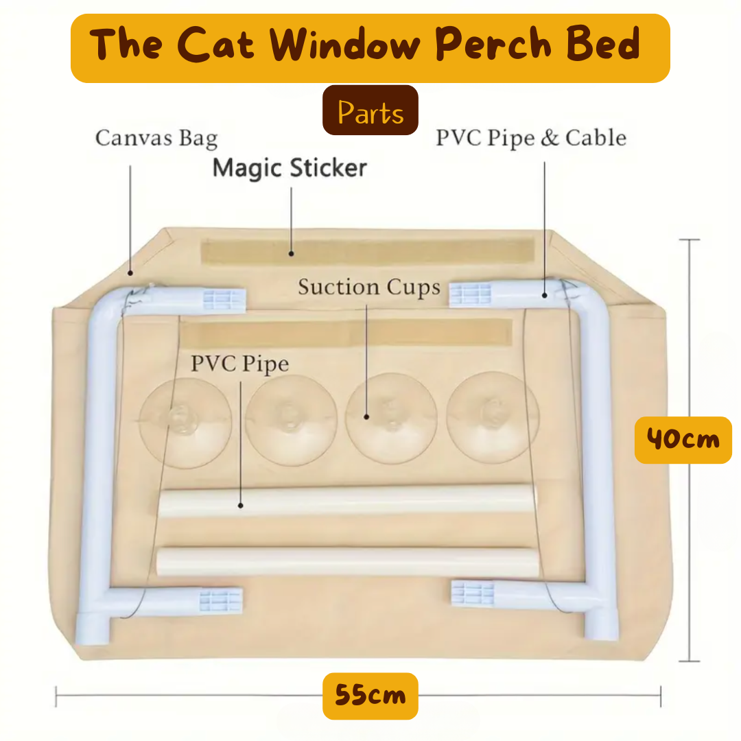 The Cat Window Perch Bed - Ginger Pets