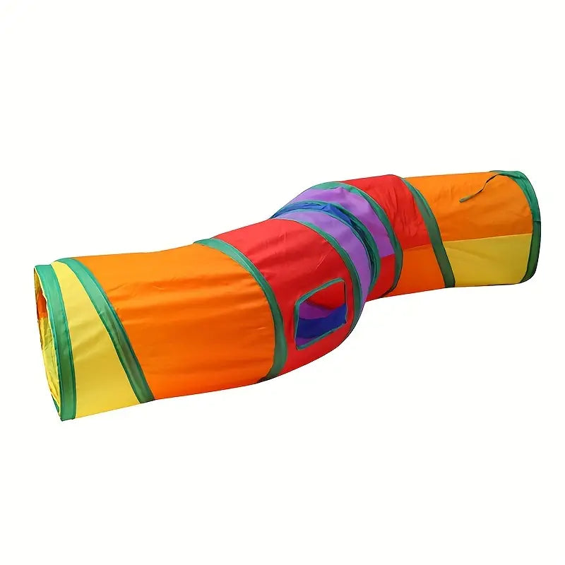 The Rainbow S-Shaped Cat Tunnel - Ginger Pets