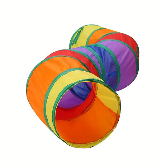 The Rainbow S-Shaped Cat Tunnel - Ginger Pets