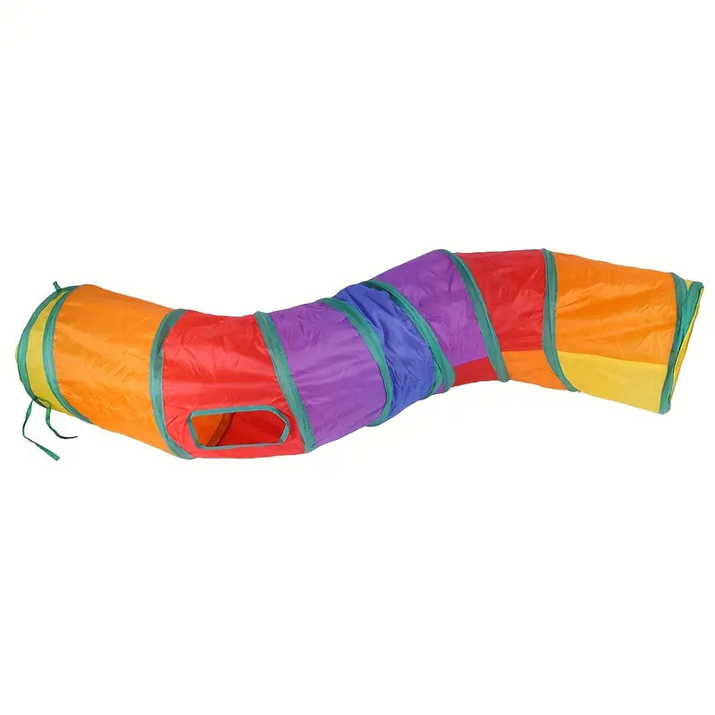 The Rainbow S-Shaped Cat Tunnel - Ginger Pets